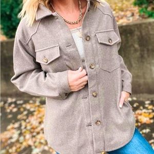 Thick & Warm Fleece Shacket by LOVE TREE